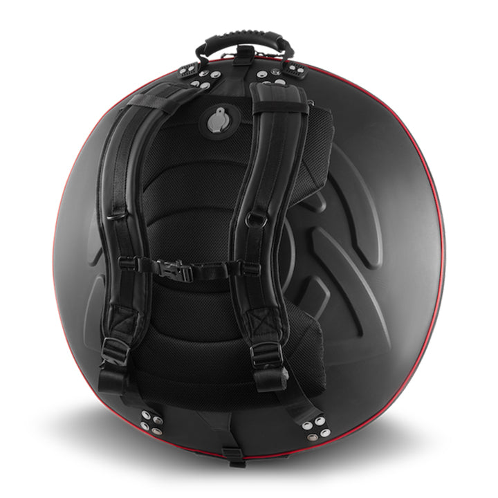 Durch die AirPad Rückenstütze kannst Du den Tragekomfort Deiner AVIOTEK HARDCASE Rucksack Tasche beim sicheren Transport Deines Handpan Drum Instrument erhöhen.