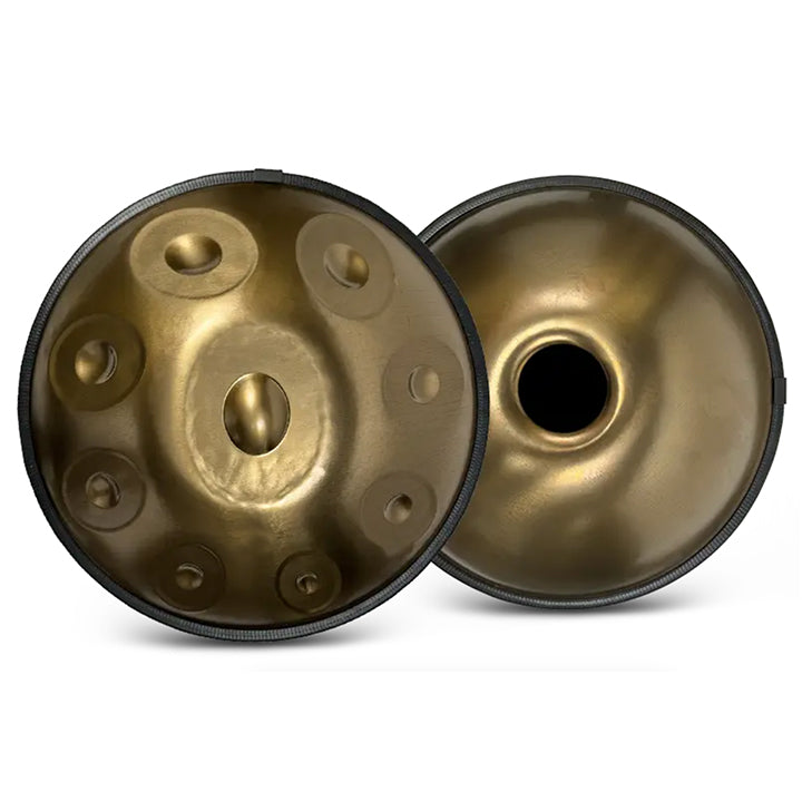 Diese Horazyon Handpan in D Kurd-Stimmung ist perfekt für Anfänger geeignet und zu einem günstigen Preis bei Handpan.World erhältlich.